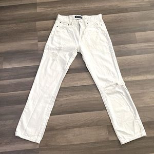 White Aéropostale straight leg jeans